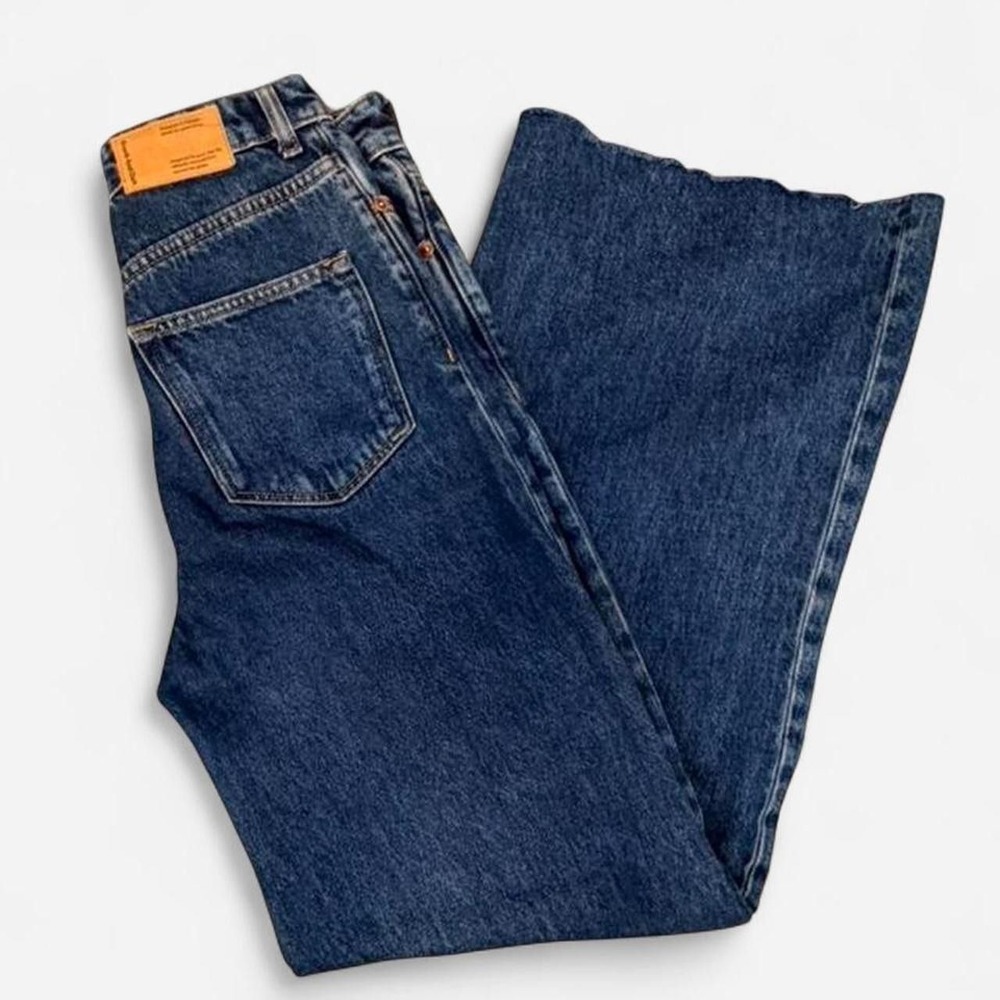 Frank and Oak dark wash wide leg jeans Size 24